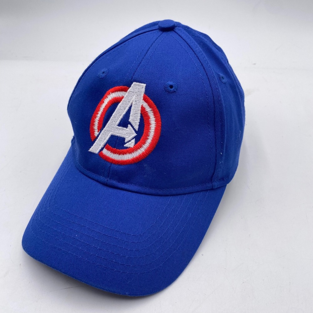 AVENGERS Port & Company Marvel Avengers Baseball Hat Youth Blue Cotton‎ Logo Cap